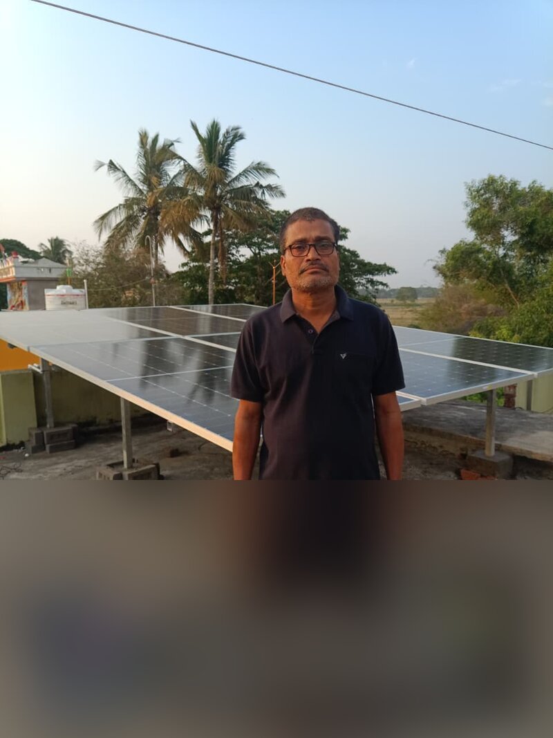 Rooftop solar panel installation - Client site