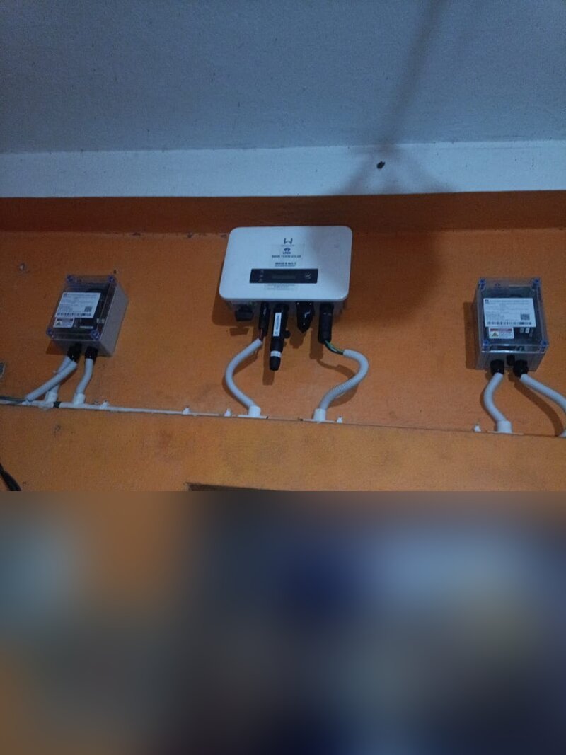 Solar inverter equipment on wall