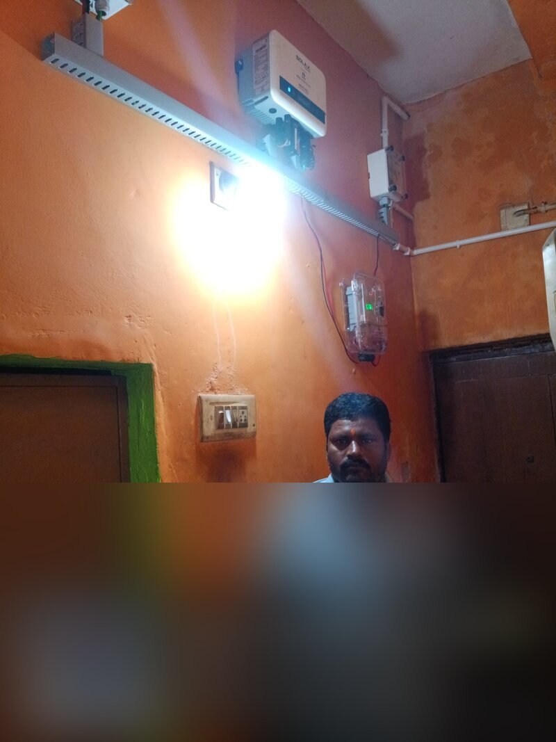 Inverter installation with electrical wiring
