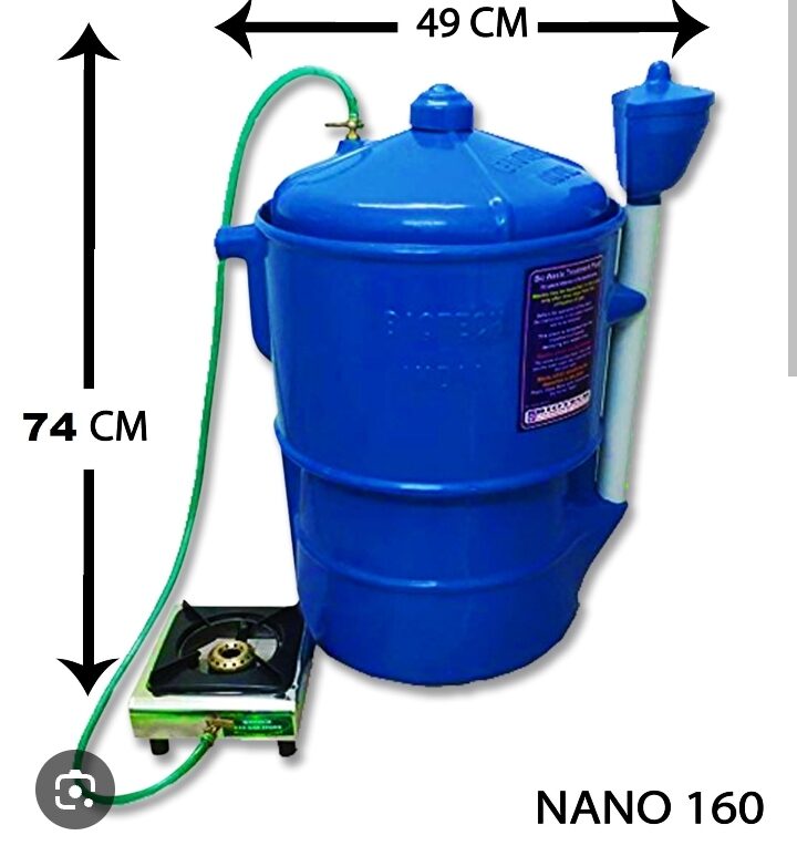 Turbo model portable biogas plant for cooking