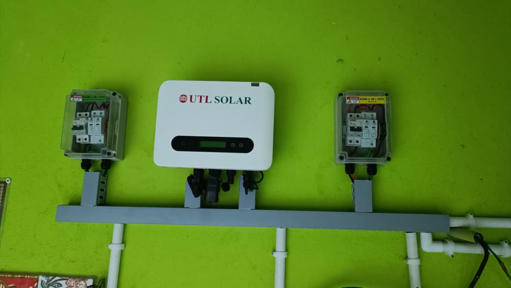UTL Solar inverter and DCDB setup at Mangalapur, Odisha