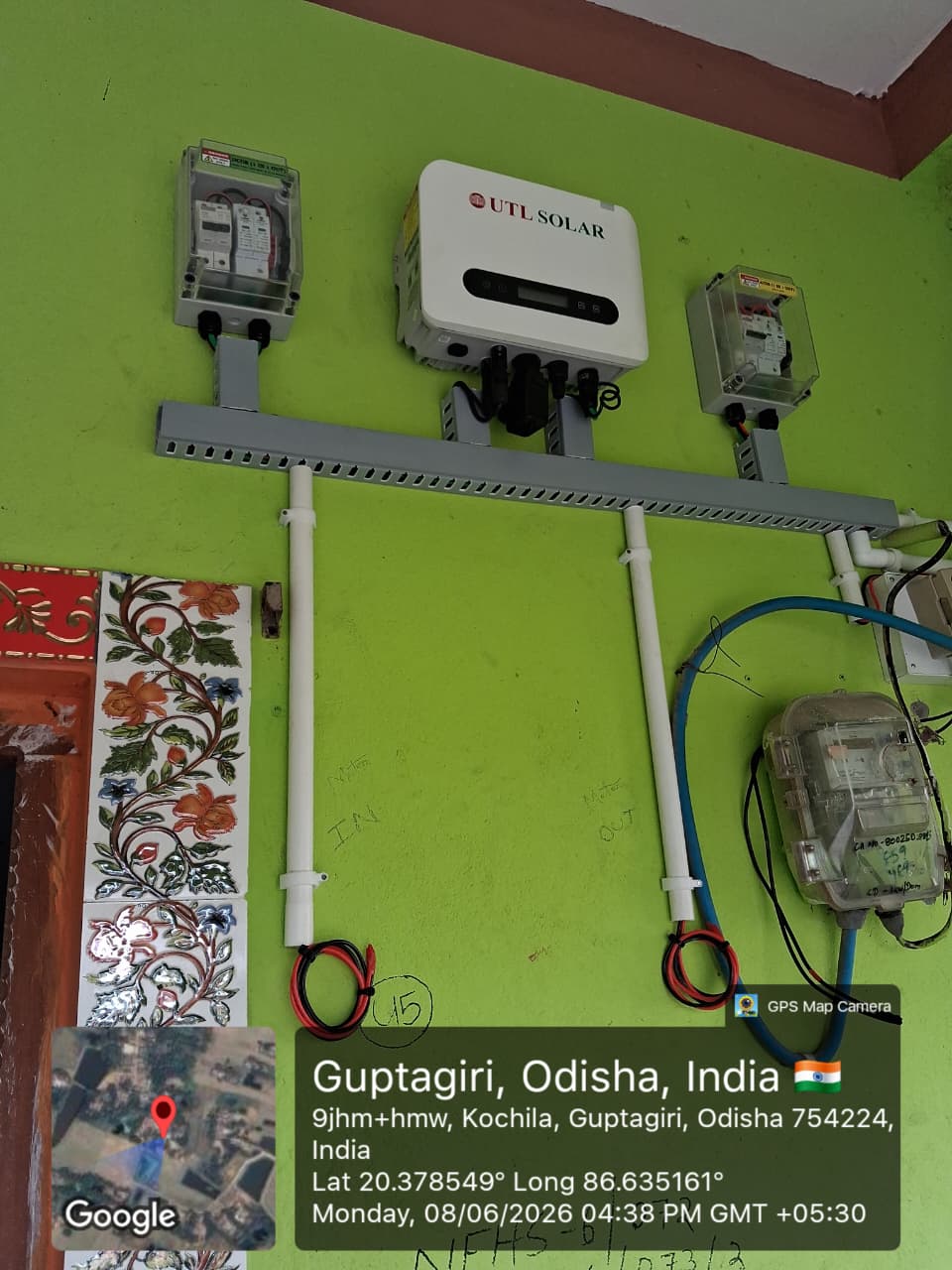 UTL Solar inverter with net meter installation at Guptagiri, Odisha