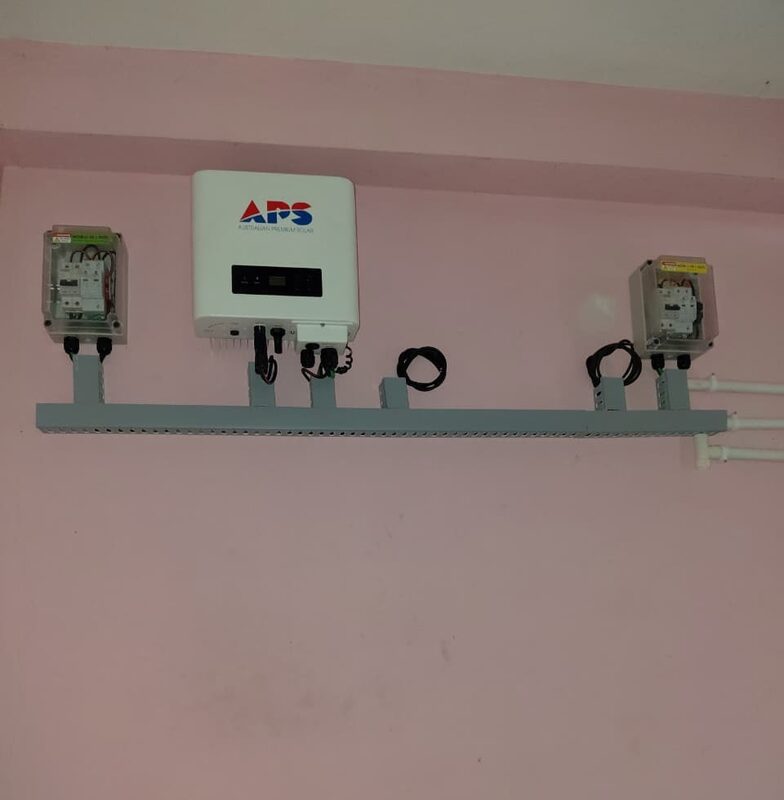Solar inverter and distribution box wiring installed by SREE, Paradeep, Odisha