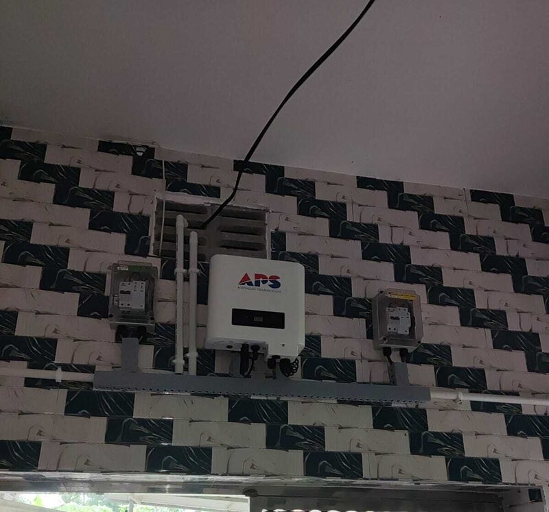 Solar inverter and distribution box wiring installed by SREE, Katha-ada, Odisha